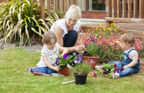 Seasonal plants thriving in a London garden setting